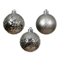 SILVER BAUBLES PACK OF 5